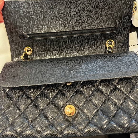 Chanel Classic Medium Flap Back Handbag in Black - Picture 5 of 15